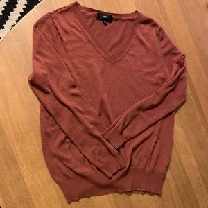 Burnt Orange v neck Pullover